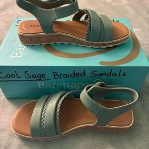 BareTraps Sage Green Braided Sandals